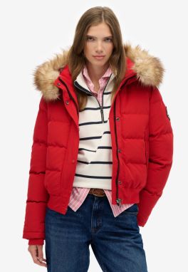 Superdry Zimná bunda  červená