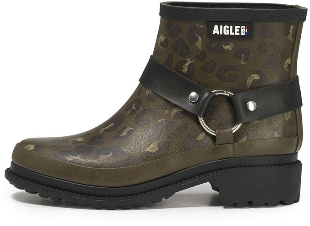 AIGLE Gumáky 'Macadames'  kaki / olivová / čierna