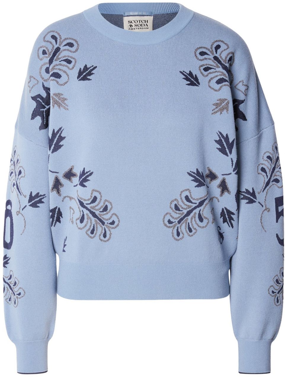 SCOTCH & SODA Sveter  námornícka modrá / svetlomodrá / zlatá