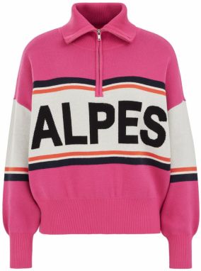 WE Fashion Sveter  námornícka modrá / oranžová / ružová / biela