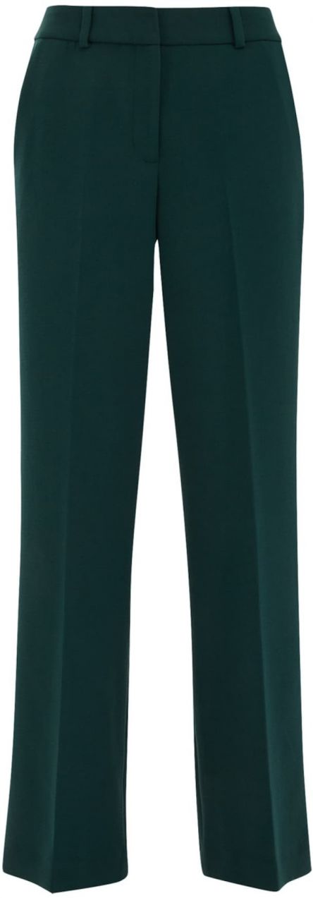 WE Fashion Nohavice s pukmi  tmavozelená