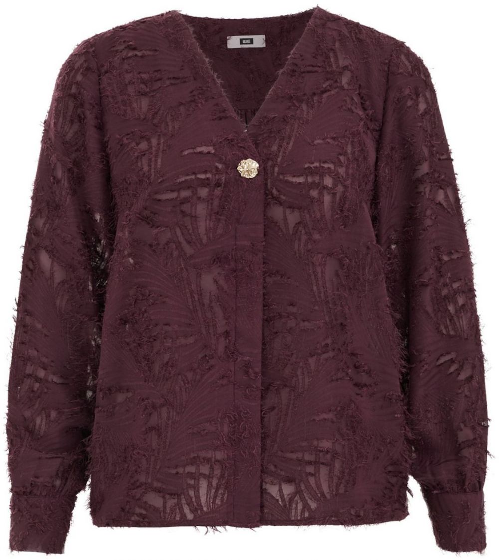 WE Fashion Blúzka  vínovo červená