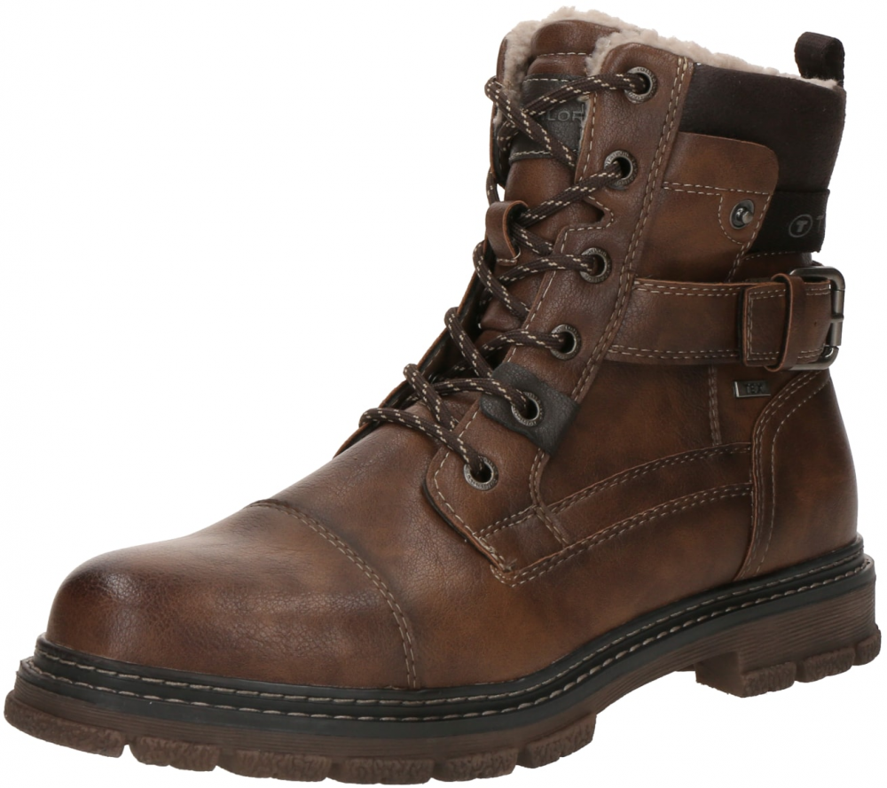 TOM TAILOR Šnurovacie čižmy  hnedá