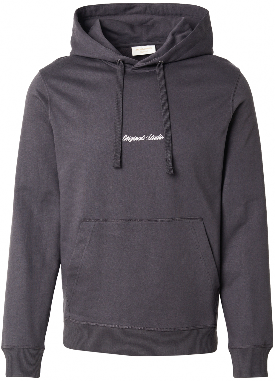 JACK & JONES Mikina 'JORNORREBRO'  tmavosivá / biela