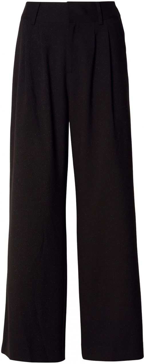 MOS MOSH Plisované nohavice 'MMEvie Bellevue'  čierna