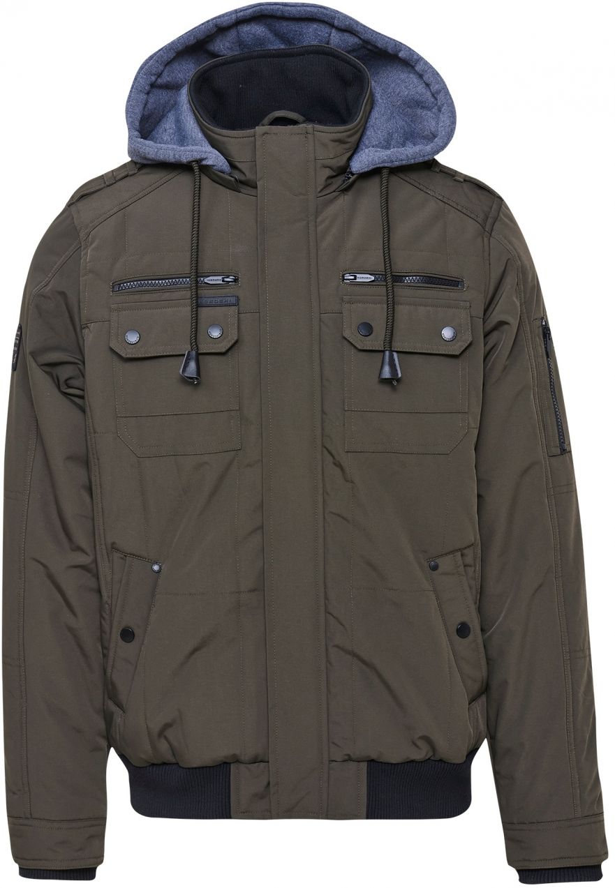 KOROSHI Zimná bunda  modrá / kaki / čierna