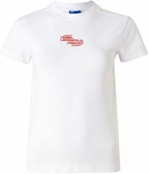 KARL LAGERFELD JEANS Tričko  červená / biela