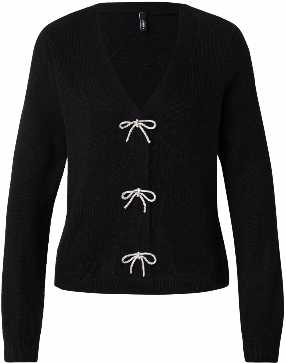 ONLY Sveter 'ONLDONNA'  čierna / strieborná