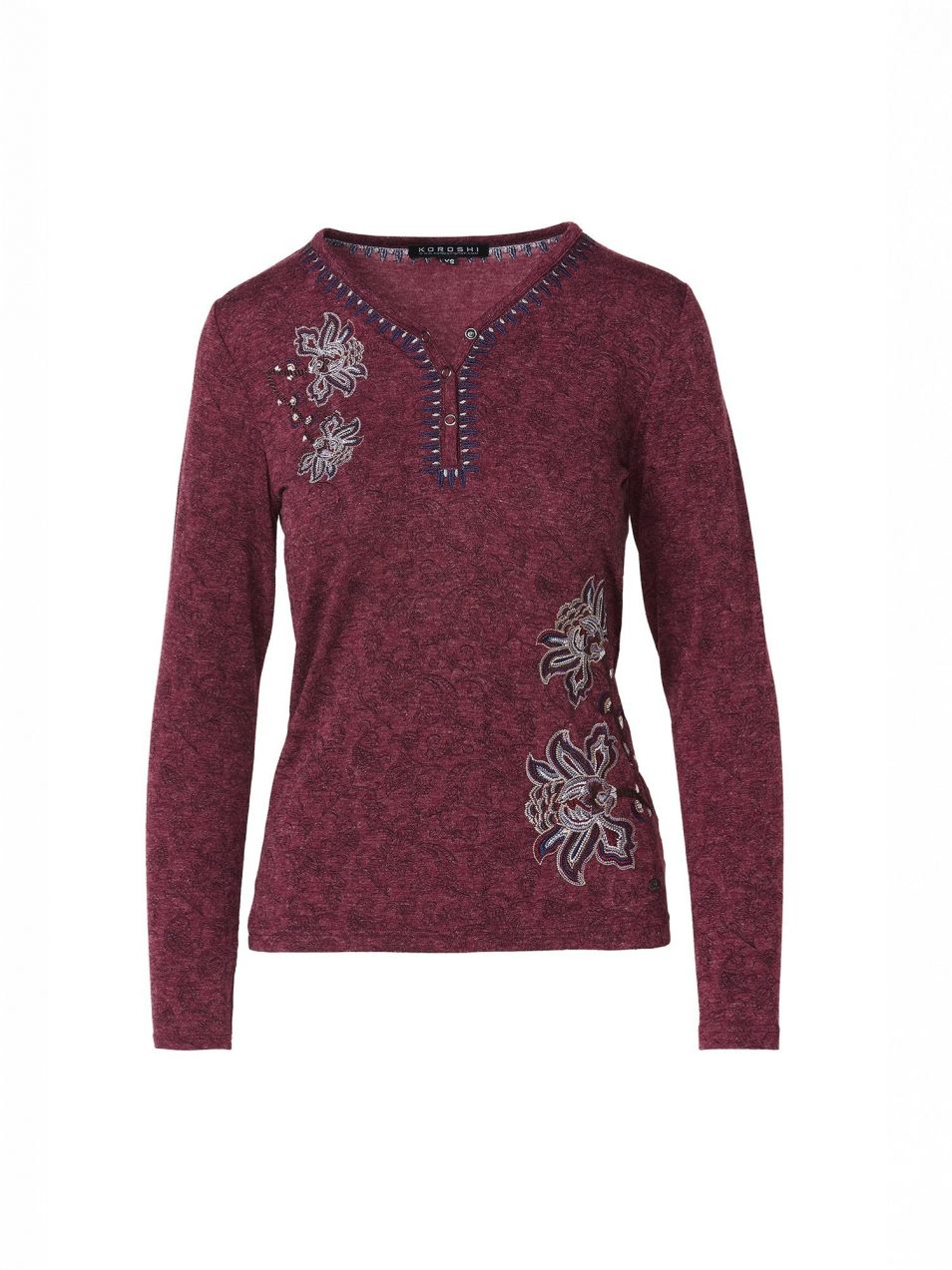 KOROSHI Tričko  bordová