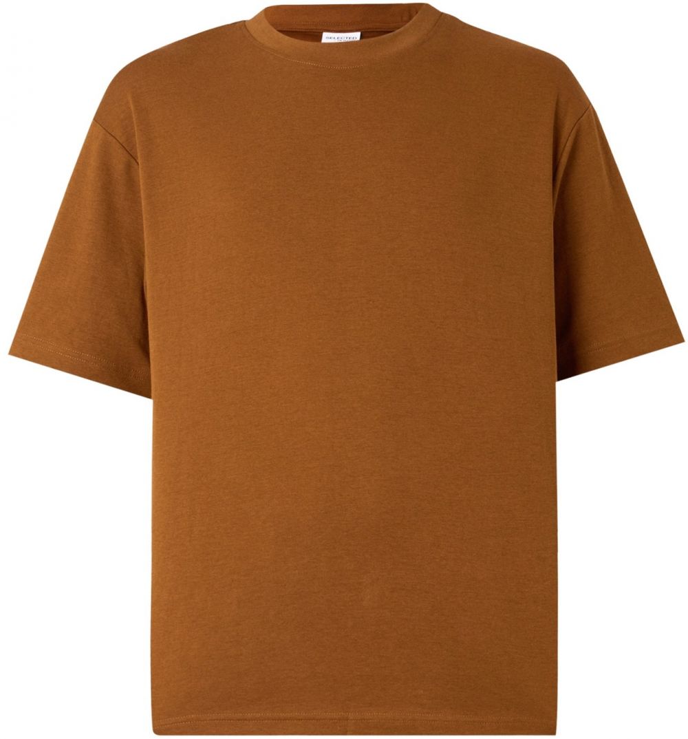 SELECTED Tričko 'SLHLOSCAR'  karamelová