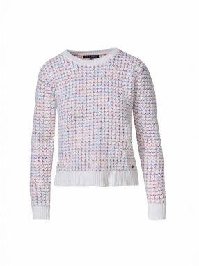 KOROSHI Sveter 'Chenille'  modrá / ružová / šedobiela