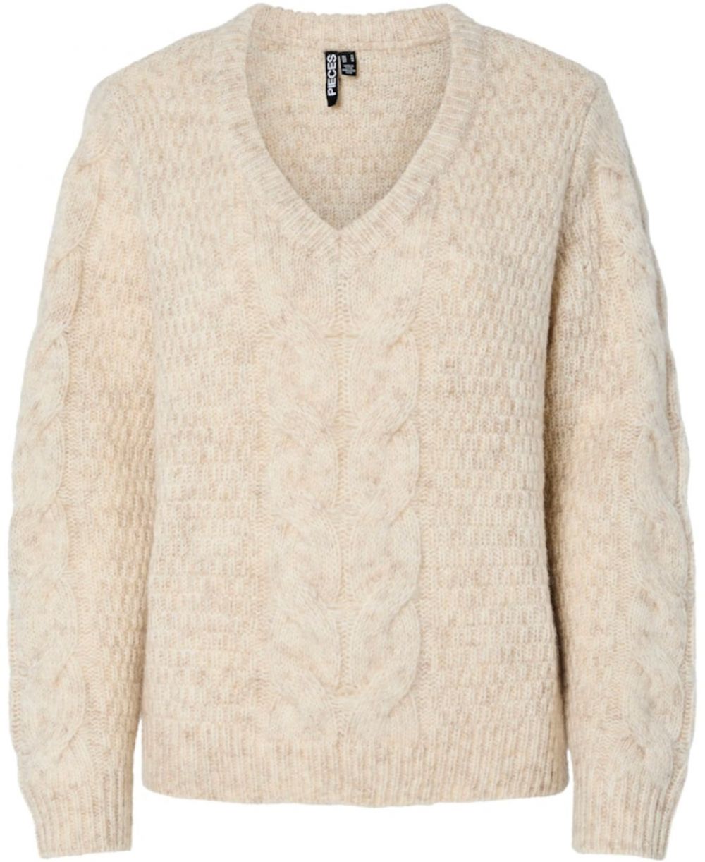 PIECES Sveter 'PCNINA'  béžová