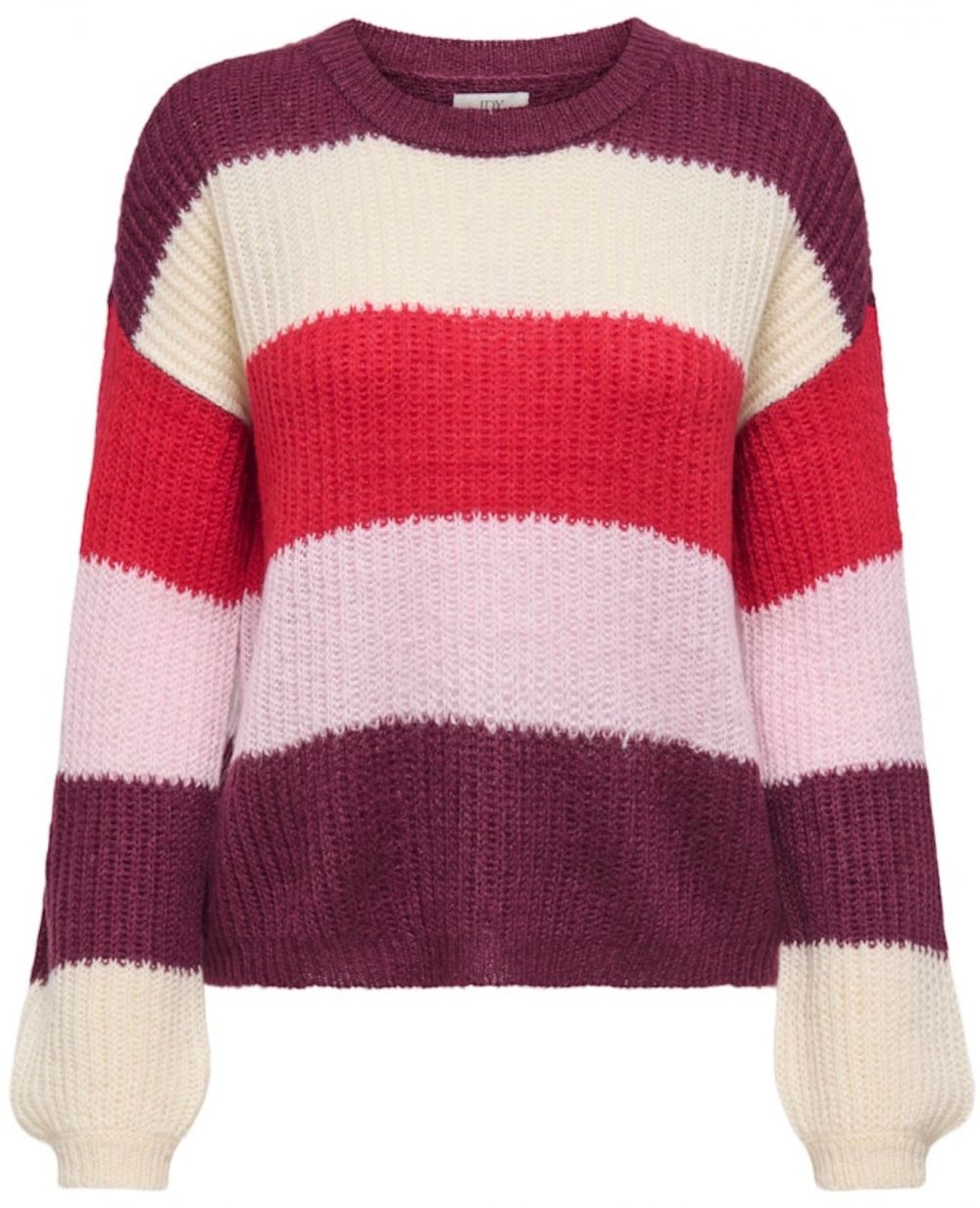 JDY Sveter 'JDYBADUT'  béžová / gaštanová / ružová / červená