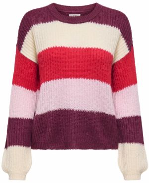 JDY Sveter 'JDYBADUT'  béžová / gaštanová / ružová / červená