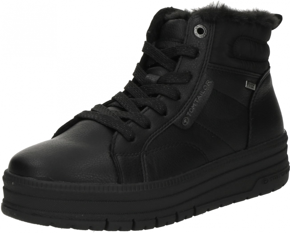 TOM TAILOR Šnurovacie členkové čižmy  čierna