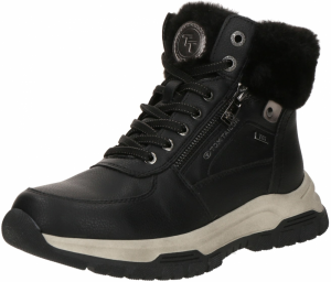 TOM TAILOR Šnurovacie členkové čižmy  čierna