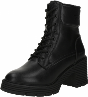 TOM TAILOR Šnurovacie členkové čižmy  čierna