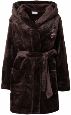 Juicy Couture Krátky župan  tmavohnedá / ružová / biela