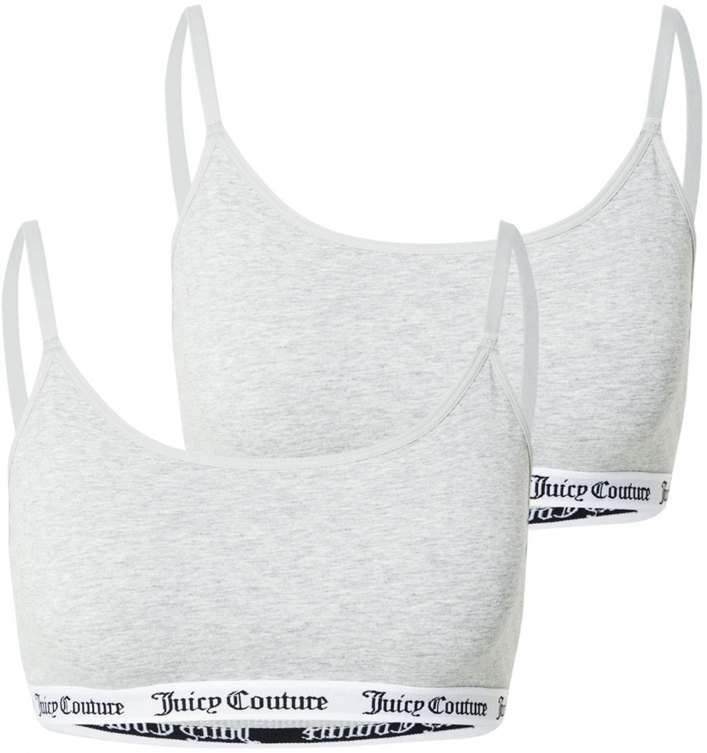 Juicy Couture Podprsenka  sivá melírovaná / čierna / biela
