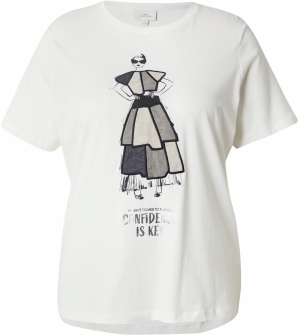 ONLY Carmakoma Tričko 'CARKITA'  sivá / čierna / strieborná / biela