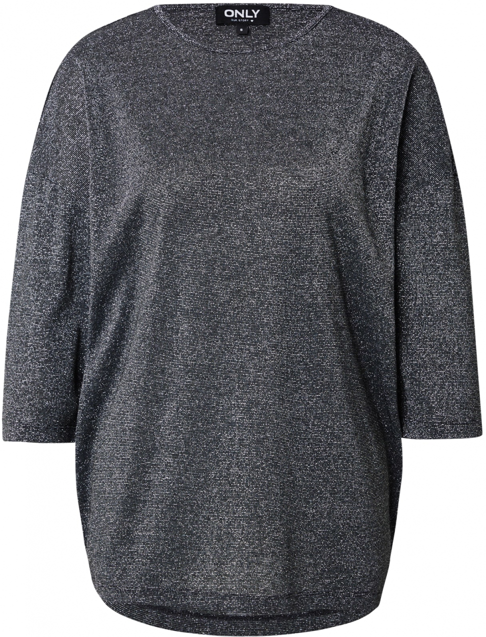 ONLY Tričko 'ONLSILVERY'  čierna / strieborná