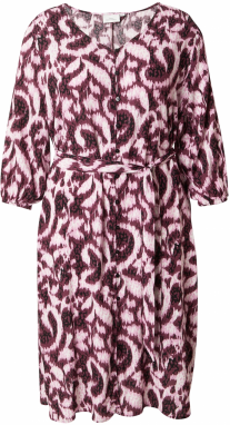 ONLY Carmakoma Košeľové šaty 'CARTYLA'  svetlofialová / čierna / biela