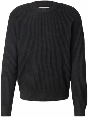 JACK & JONES Sveter 'JCOGRID'  čierna