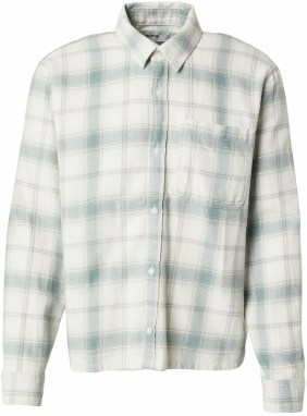 HOLLISTER Košeľa  svetlosivá / pastelovo zelená / šedobiela