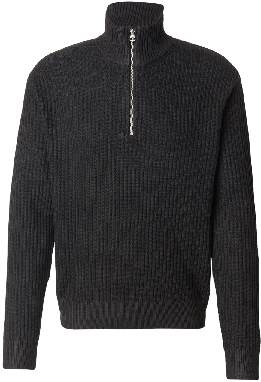 JACK & JONES Sveter 'JCOGRID'  čierna