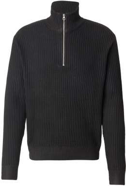JACK & JONES Sveter 'JCOGRID'  čierna