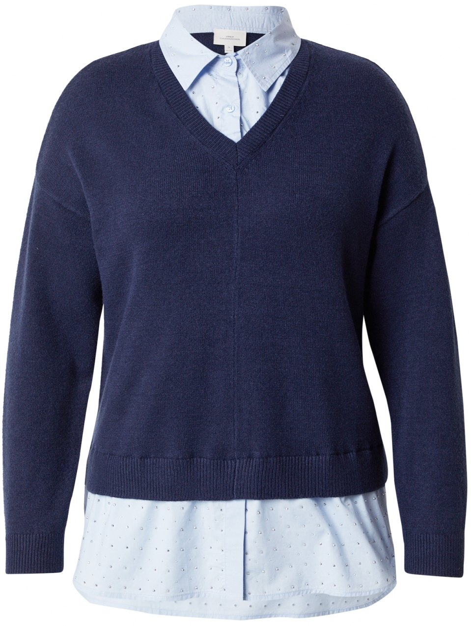 ONLY Carmakoma Sveter  tmavomodrá / svetlomodrá