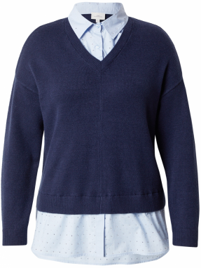 ONLY Carmakoma Sveter  tmavomodrá / svetlomodrá