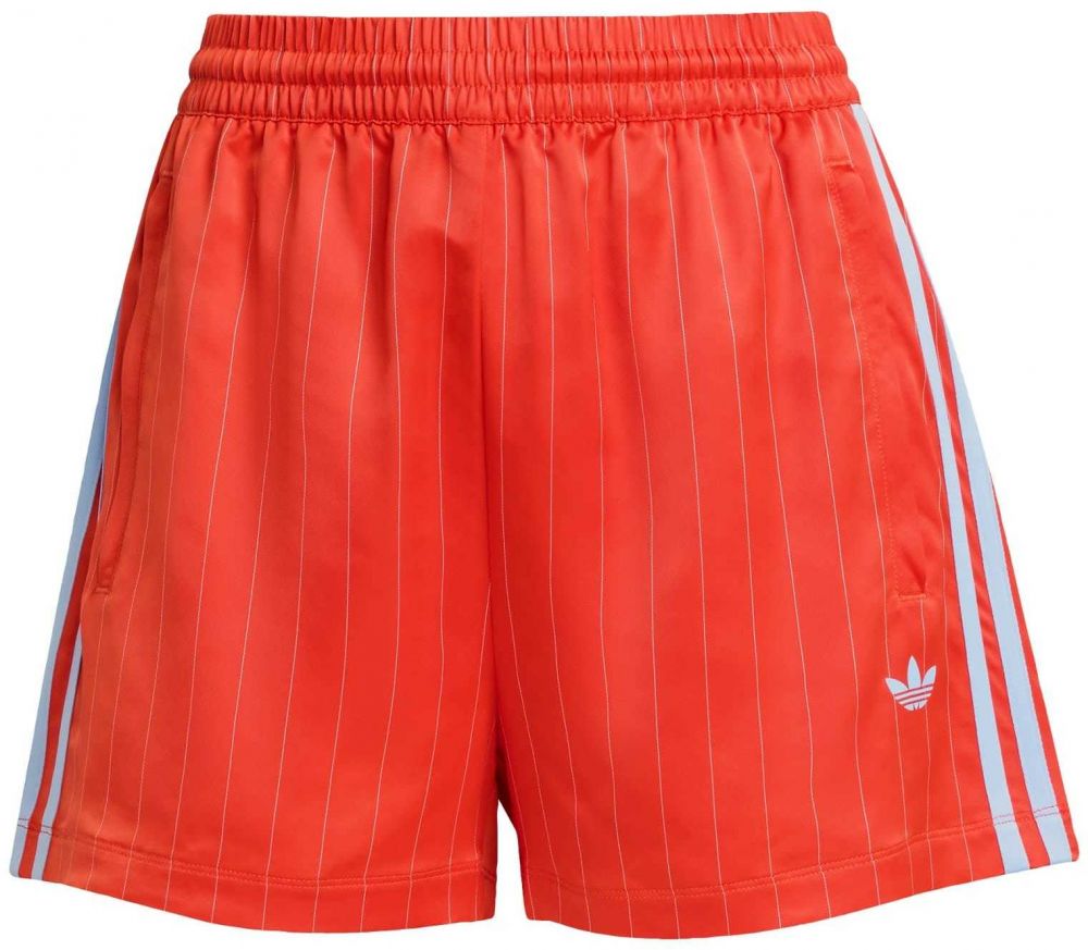 ADIDAS ORIGINALS Nohavice 'Pin-stripe Satin'  homárová / biela