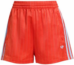 ADIDAS ORIGINALS Nohavice 'Pin-stripe Satin'  homárová / biela