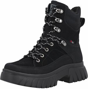 Rieker Sport Šnurovacie členkové čižmy  čierna