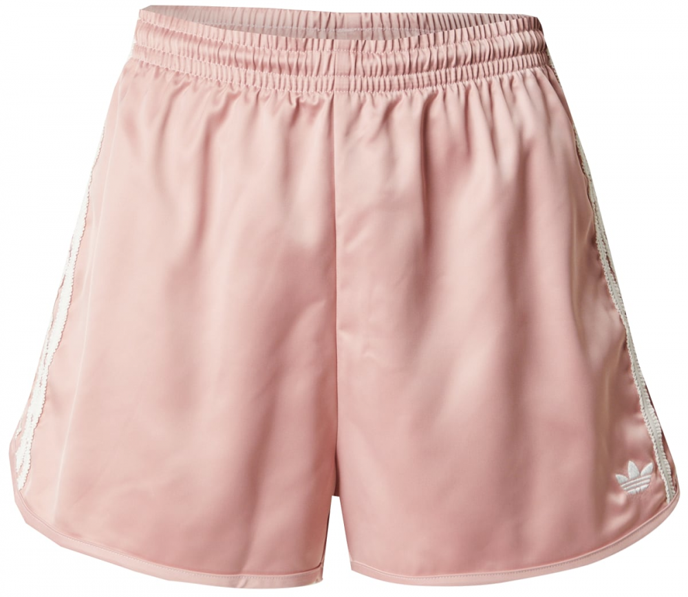 ADIDAS ORIGINALS Nohavice 'Satin Shorts Ruffle'  ružová / biela