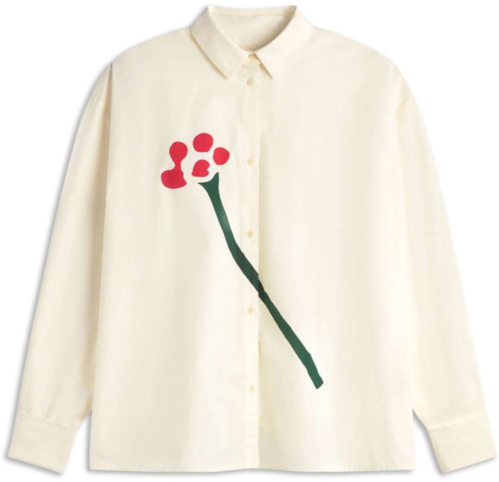 Thinking MU Blúzka 'Juana'  jedľová / tmavočervená / biela