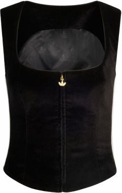 ADIDAS ORIGINALS Top 'VELVET CORSET'  čierna / biela