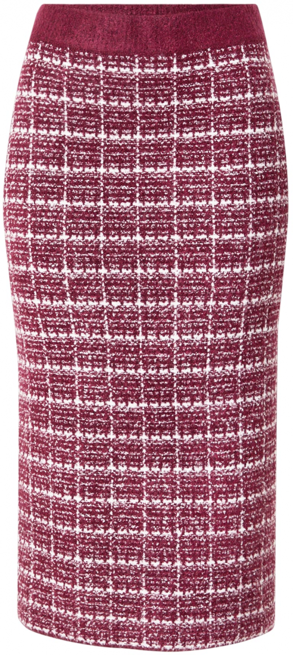 VILA Sukňa  baklažánová / biela