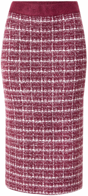 VILA Sukňa  baklažánová / biela