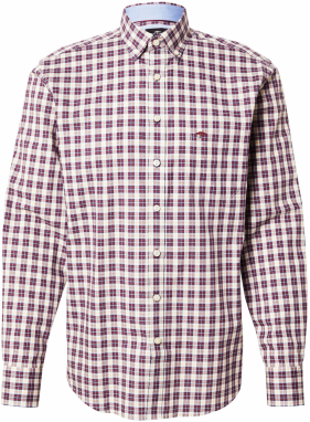 FYNCH-HATTON Košeľa 'Classic'  nebielená / námornícka modrá / žltá / burgundská