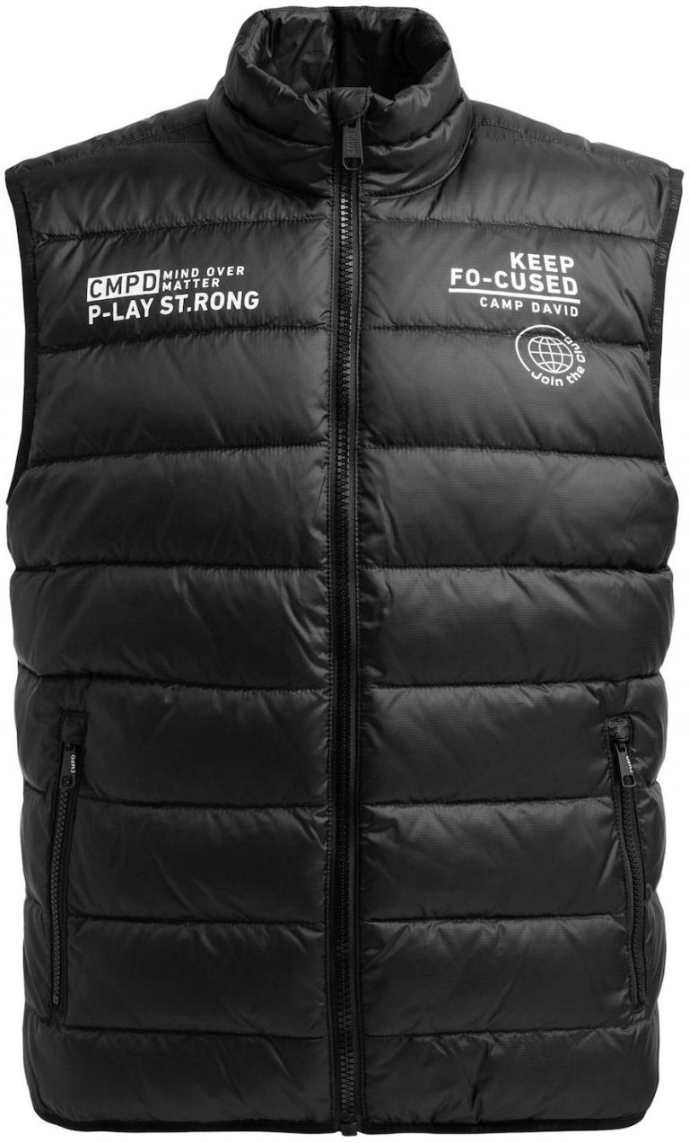 CAMP DAVID Vesta  čierna / biela