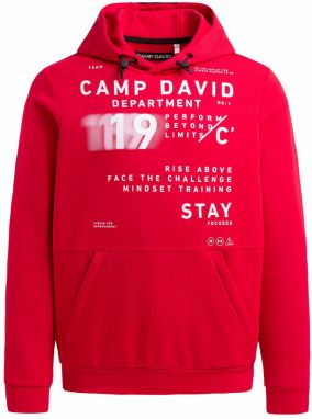 CAMP DAVID Mikina  červená / biela