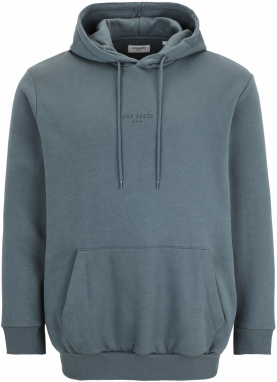 Jack & Jones Plus Mikina 'JJKENJI'  krémová / tmavosivá / čierna