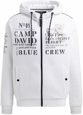 CAMP DAVID Tepláková bunda  čierna / biela