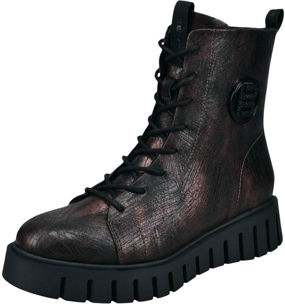 TT. BAGATT Šnurovacie čižmy  burgundská / čierna