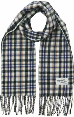 JACK & JONES Šál 'JACGRAND'  modrá / svetlohnedá / čierna / biela