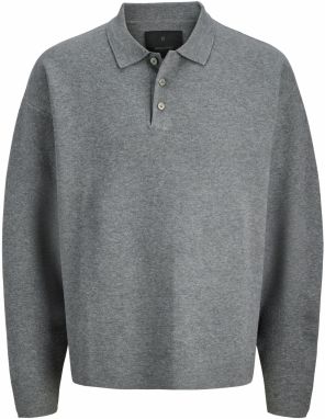 Jack & Jones Premium Sveter 'JPRBLABRADFORT'  sivá melírovaná