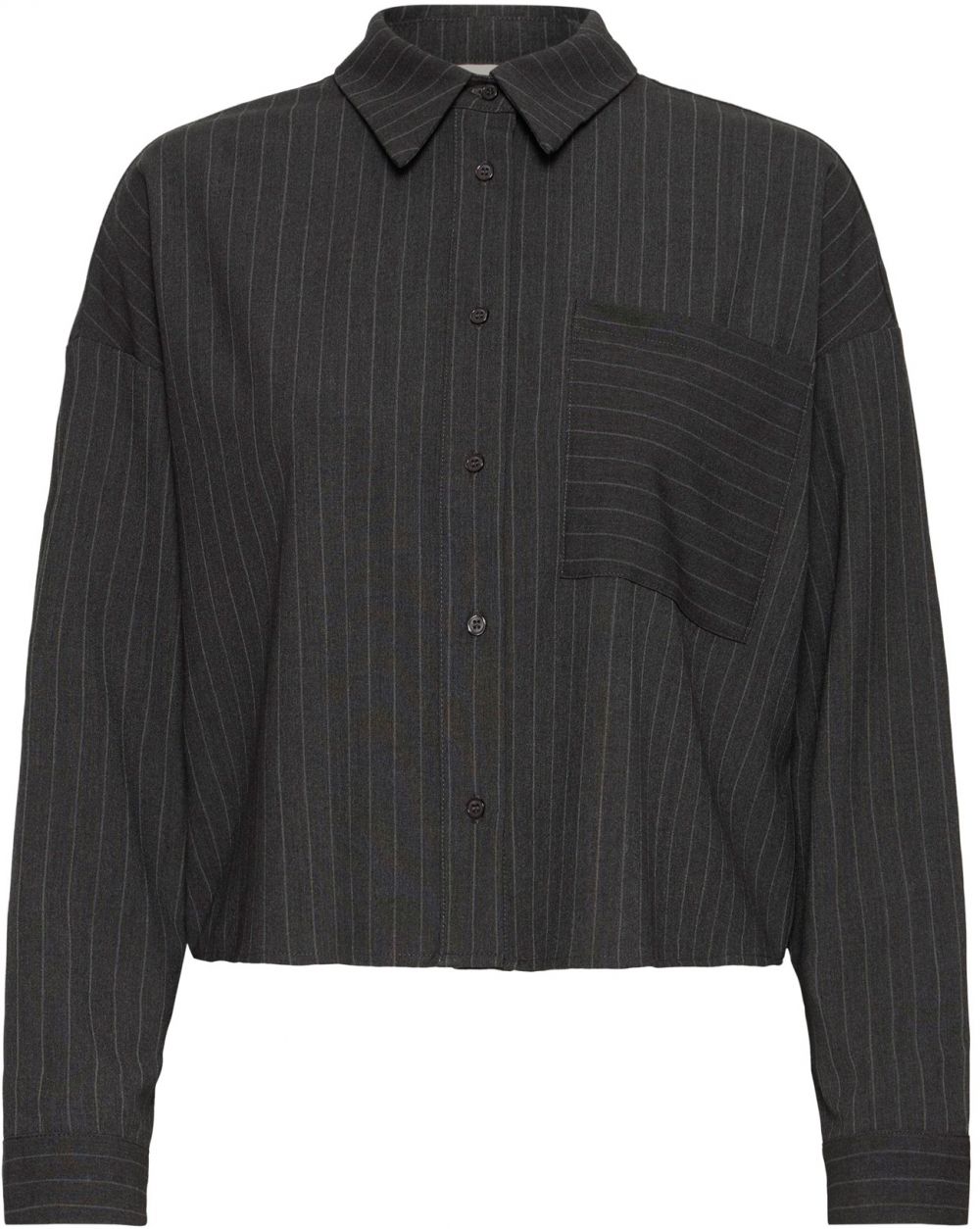 ICHI Blúzka 'IXTRINE'  tmavosivá / biela