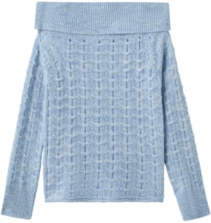 MANGO TEEN Sveter 'Wavy'  svetlomodrá